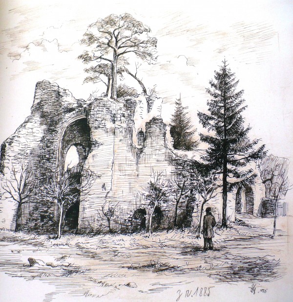 Tvrz kresba 1885